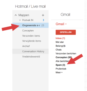 Spamvoorbeeldgmailhotmail