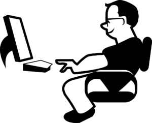 Niet ergnomisch computer plaatje