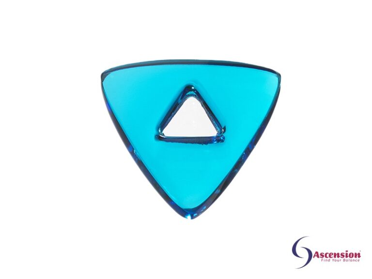 aquamarijne light - straal 8 - geënergetiseerd glazen tool driehoek van Ascension