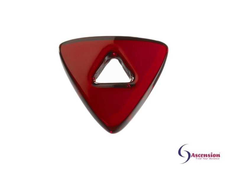 Robijnrode light - straal 6 - geënergetiseerd glazen tool driehoek van Ascension