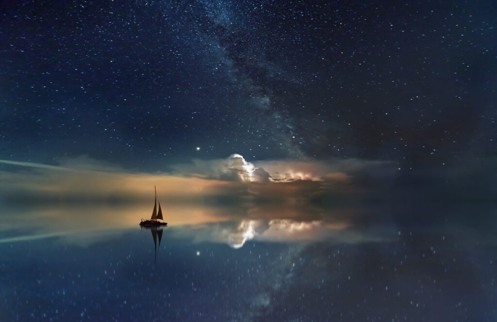 stars and boat