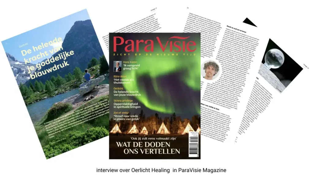 interview met Mathijs van der Beek over Oerlicht Healing in Paravisie Magazine: een impressie