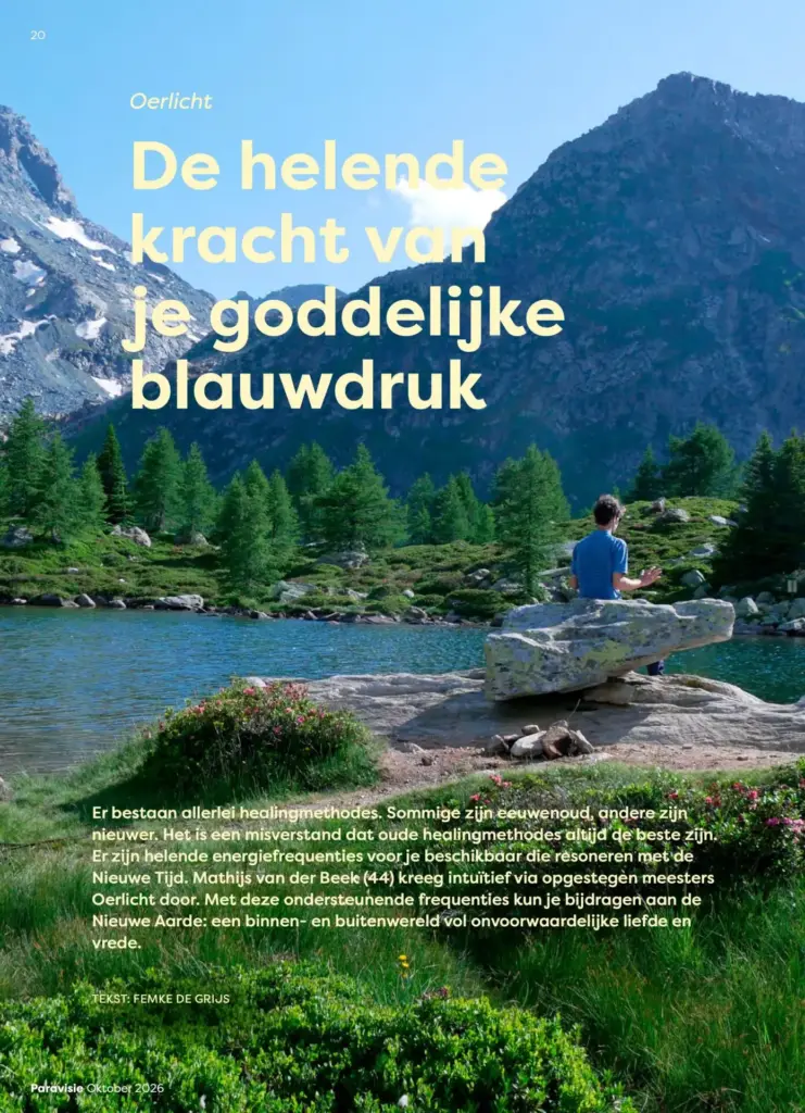 ParaVisie Magazine interview met Mathijs van der Beek over Oerlicht Healing pagina 1